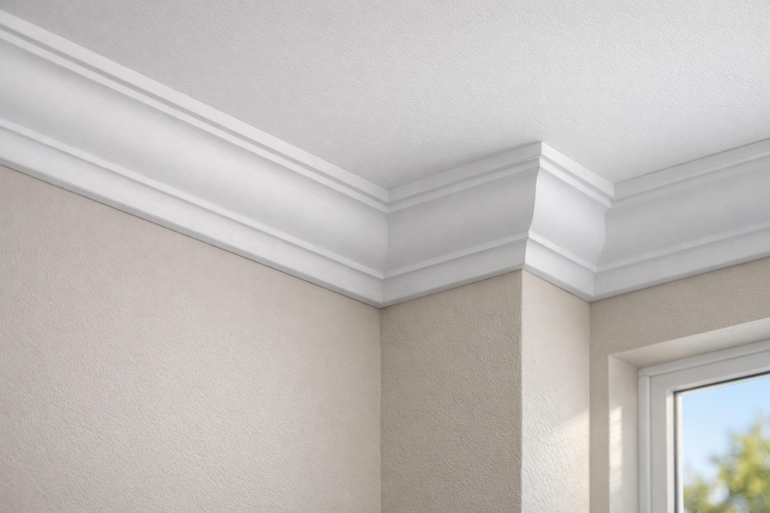 75mm Standard Gypsum Cove Cornice— Illustrative diagram