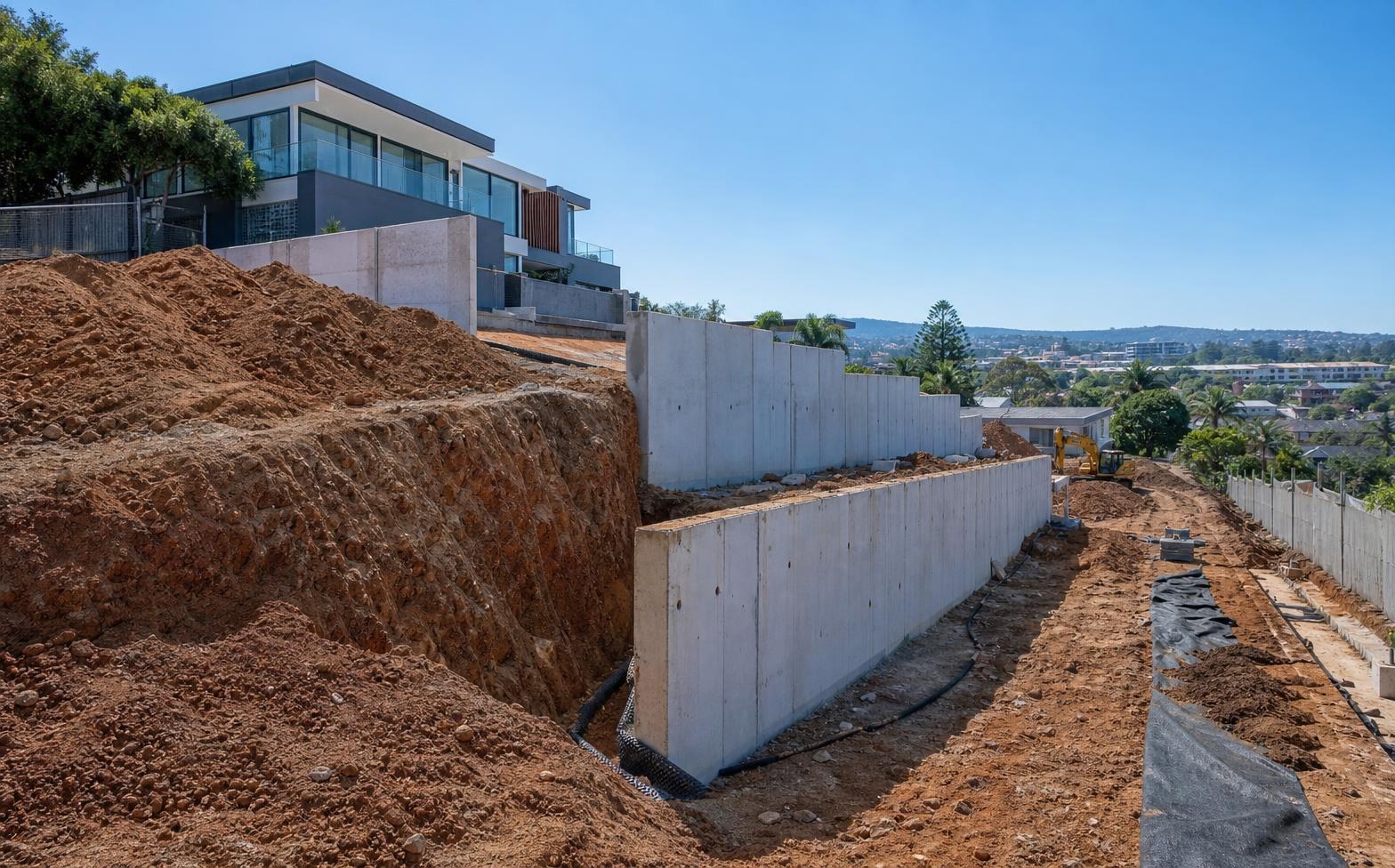 Site Excavation, Retaining and Drainage: Technical Allowances for Sloping Sites