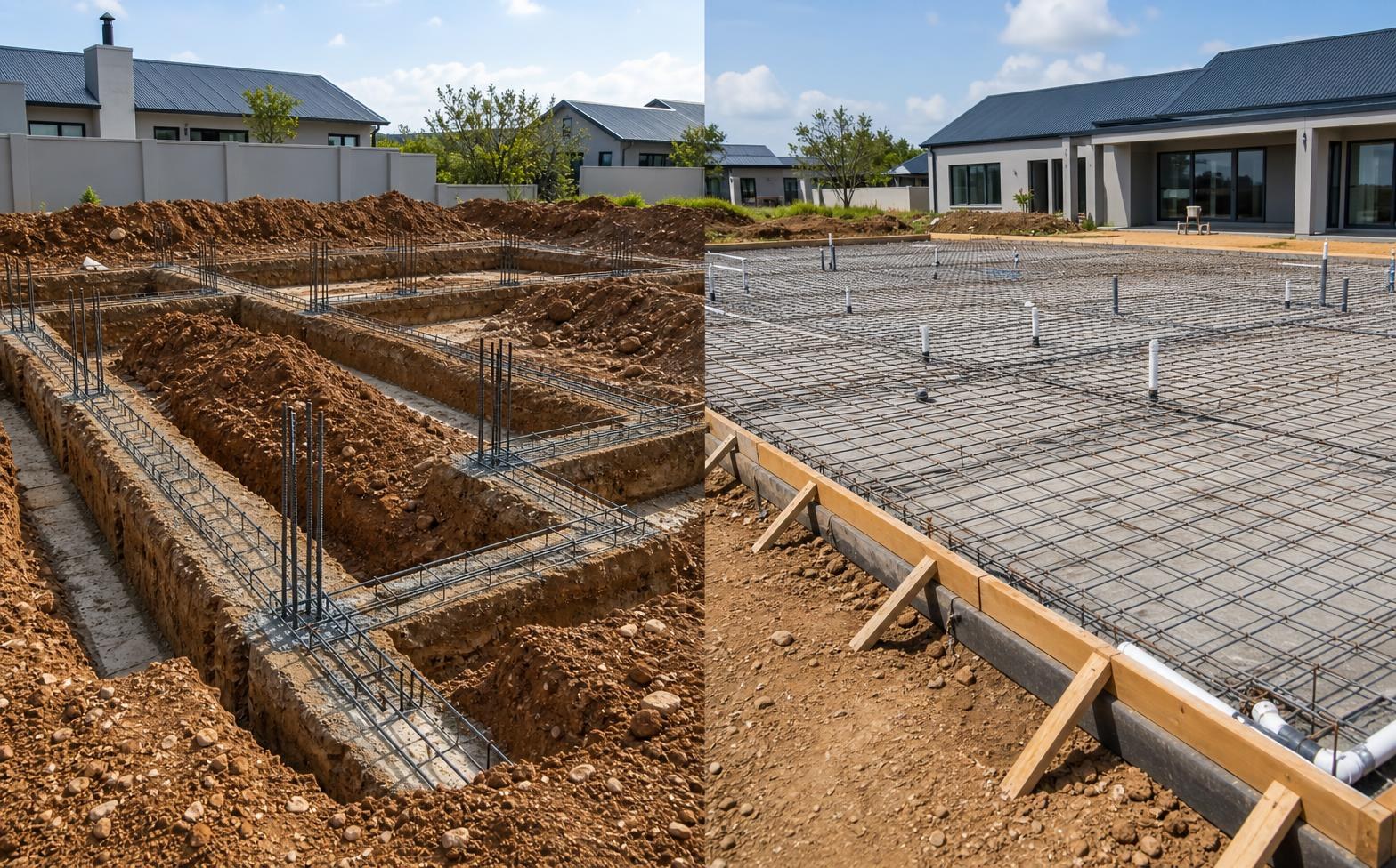 Strip Footings vs Raft Slabs: Choosing a Foundation System for a South African Home