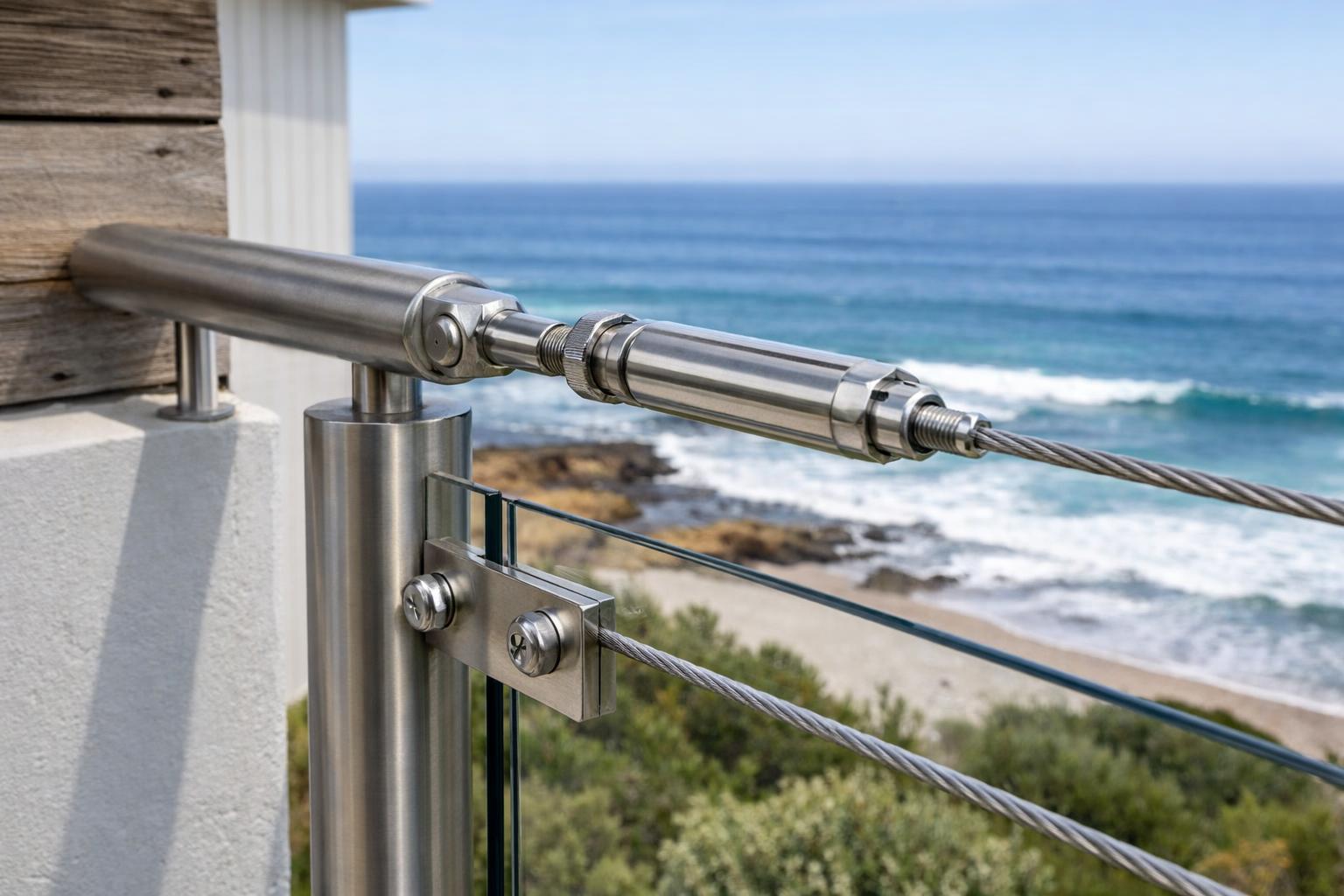 Coastal exposure — 316 stainless hardware— Illustrative diagram