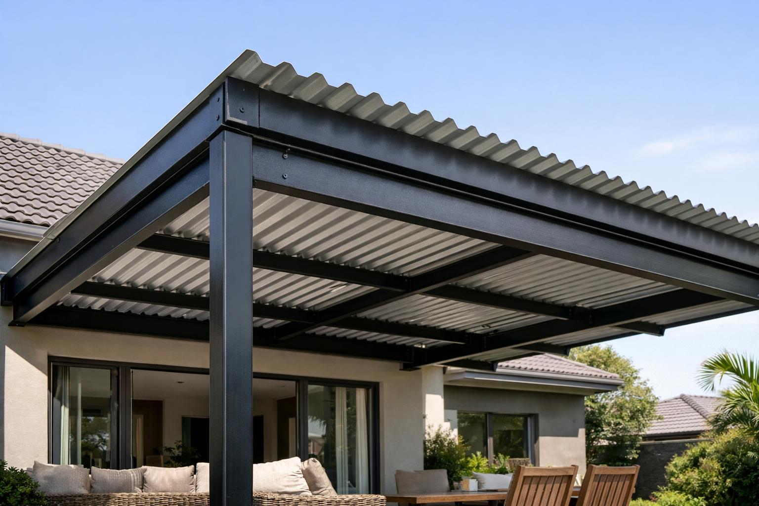 Fixed IBR Roof on Fabricated Steel Frame— Illustrative diagram