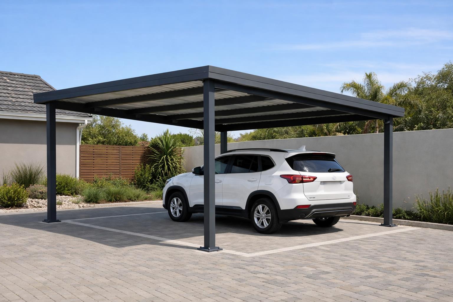 Freestanding (four-post baseline) Carport— Illustrative diagram