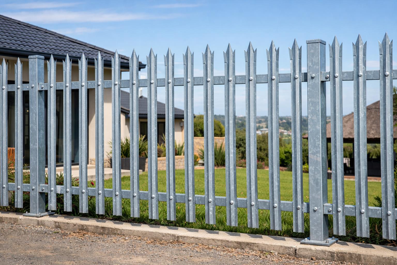 Galvanized Palisade Perimeter Fence— Illustrative diagram