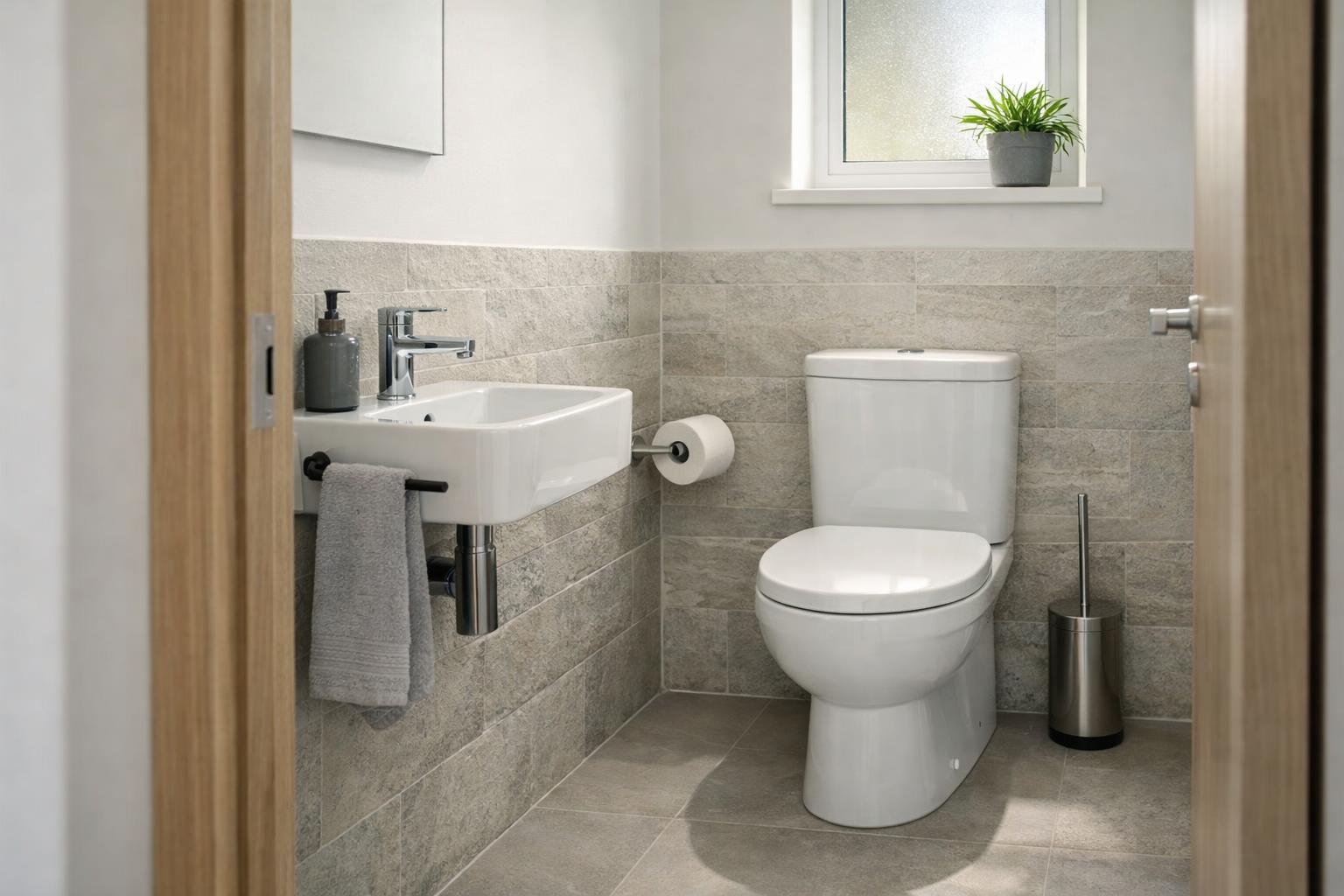 Guest WC (Toilet & Basin)— Illustrative diagram