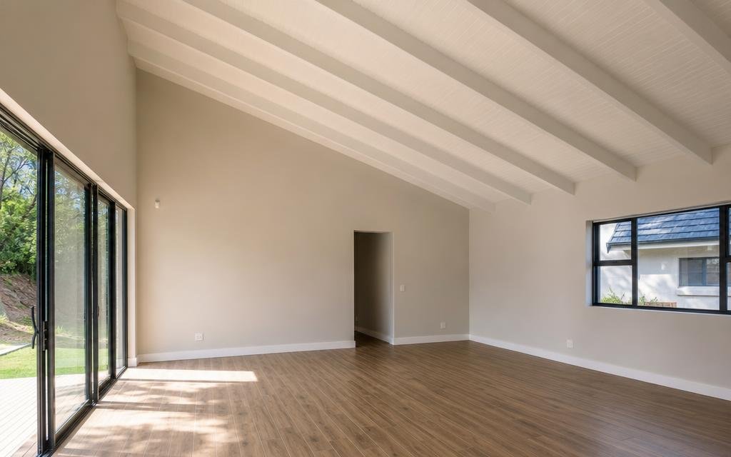 Raked Ceiling (Single plane roof angle)— Illustrative diagram