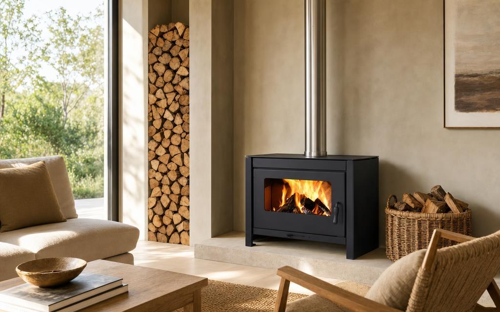 Rigel Free Standing Fireplace— Illustrative diagram