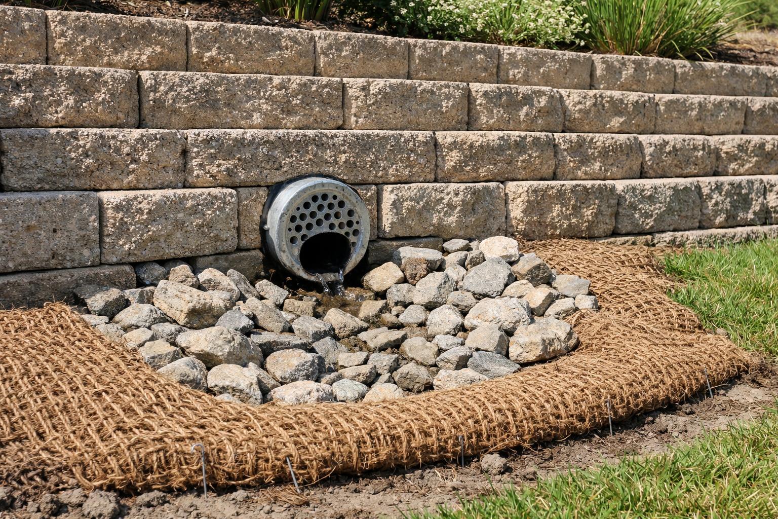 Safe Surface Outlet with Erosion Control— Illustrative diagram