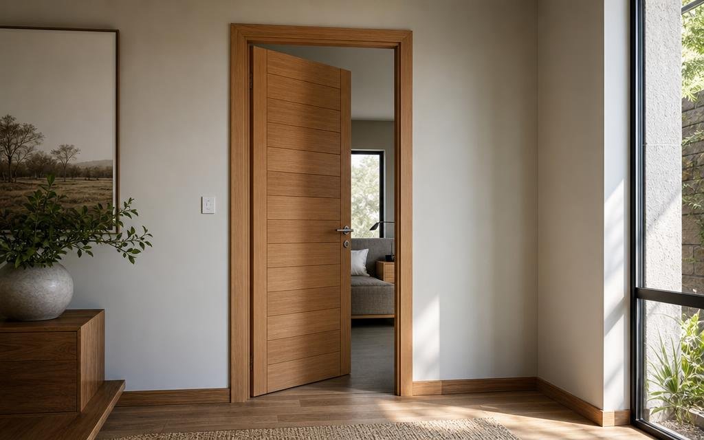 Solid Timber Panel (Premium density, high sound dampening)— Illustrative diagram
