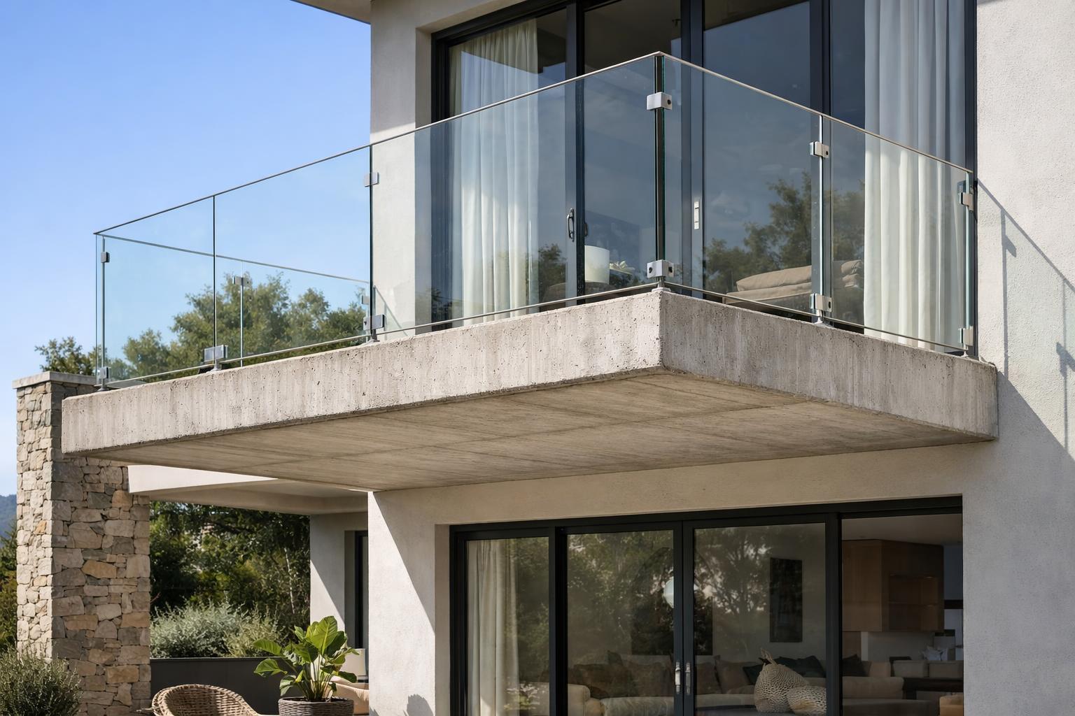 Suspended Reinforced-Concrete Balcony— Illustrative diagram