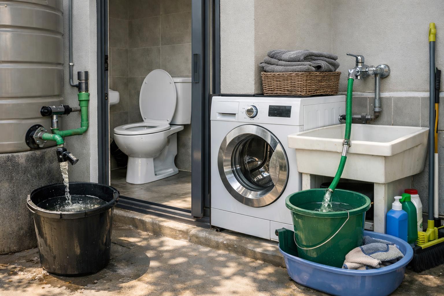 Toilets, Laundry & Cleaning (Non-Potable)— Illustrative diagram