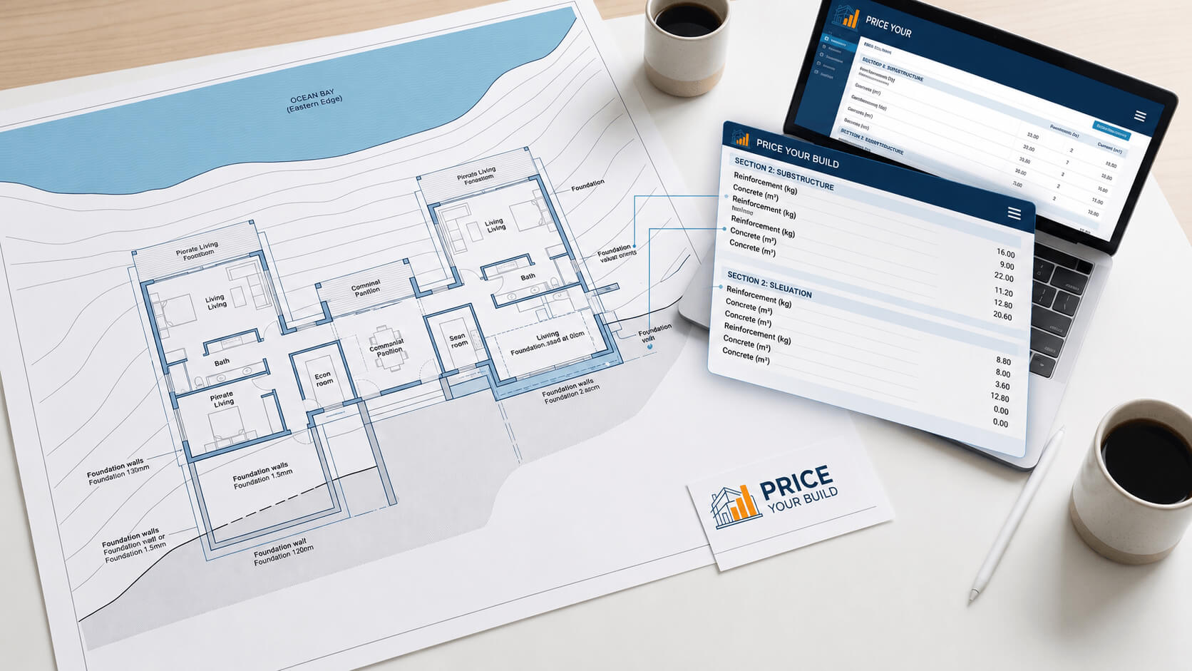 Price Your Build — Illustrative diagram