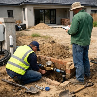 Municipal water connection and meter application allowance