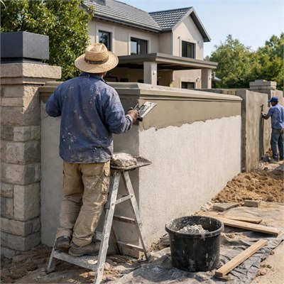 Specialist plastering and finishing artisan (external, detailing and boundary-wall work)