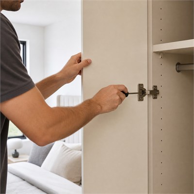 Wrapped MDF built-in wardrobe installation labour allowance (per linear metre)