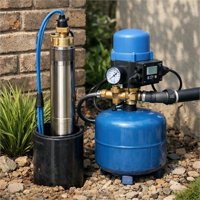 0.75kW submersible borehole pump and pressure-controller kit (provisional allowance)
