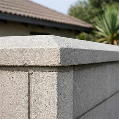 Precast concrete boundary-wall coping units and mortar