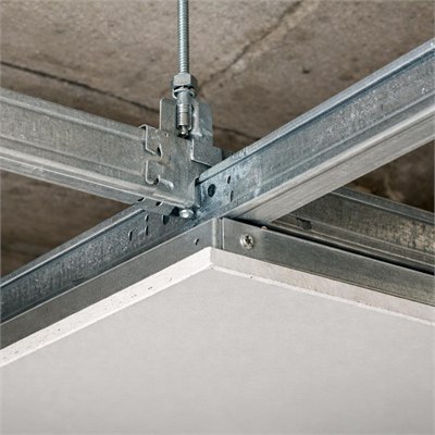 Concealed galvanized ceiling grid, hangers, perimeter channel and fixings