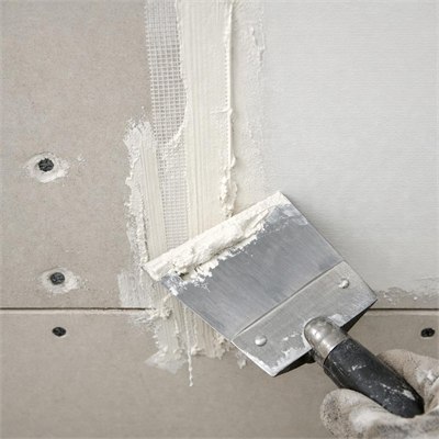 Ceiling joint tape, jointing compound, skim coat and screw-fixing sundries