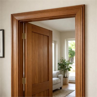 813x2032mm Meranti timber door frame and architrave set