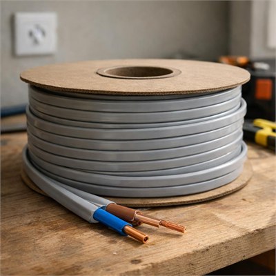 2.5mm Twin and Earth flat electrical cable (100m roll)