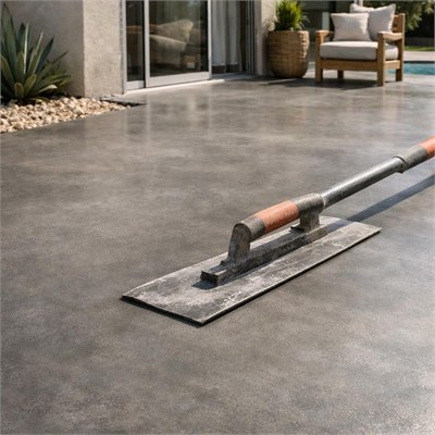 Dry-shake colour hardener for power-floated concrete