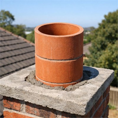 Clay chimney flue liner, 225mm diameter sections