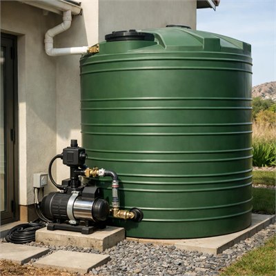 JoJo 10000L Water Tank with Integrated Pressure Pump