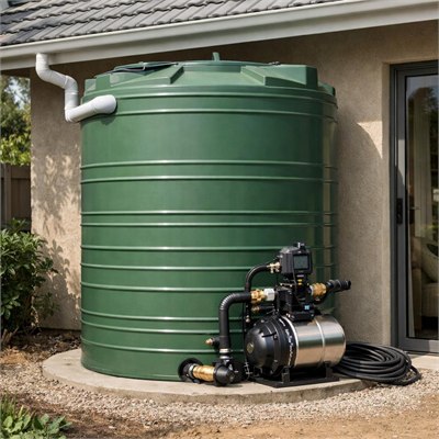 JoJo 5000L Water Tank with Integrated Pressure Pump