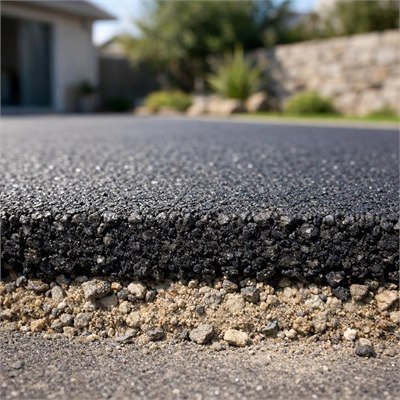 Residential asphalt surfacing allowance, 30-40mm compacted course