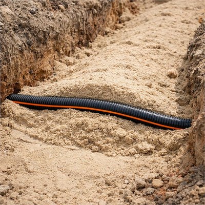 Soft bedding sand for buried cable protection