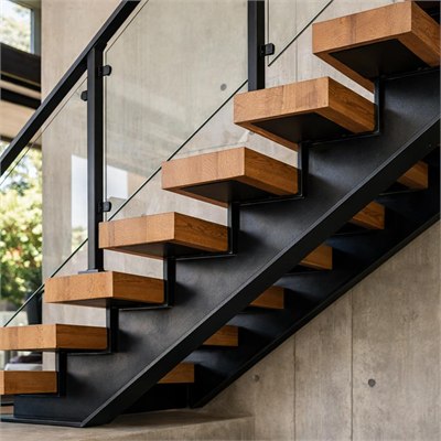 Bespoke Feature Stair Architectural Frame & Treads
