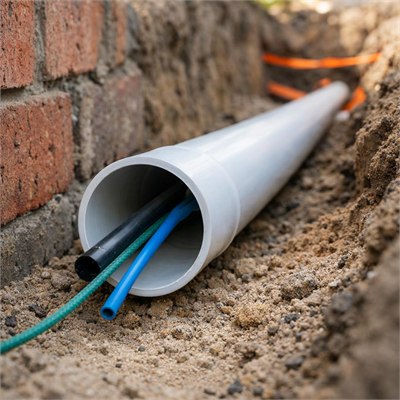 50mm uPVC telephone/comms duct conduit (per linear metre)