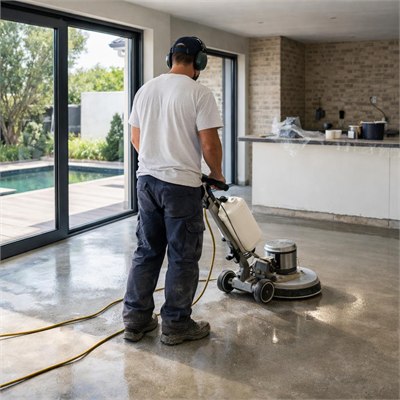 Light mechanical floor buffer / polishing allowance