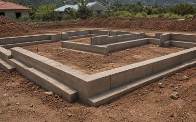 Stepped Strip Footings — Illustrative diagram